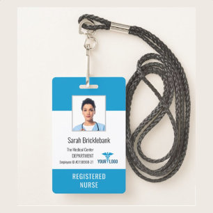 Tarjeta De Identificación Identificación de la foto de la enfermera del empl