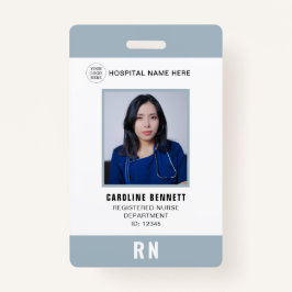 Tarjeta De Identificación Identificación de la foto de la enfermera del pers
