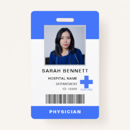 Tarjeta De Identificación Identificación de la foto del personal médico | Lo