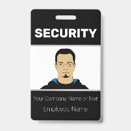 Tarjeta De Identificación Identificación de la guardia de seguridad fotográf