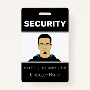 Tarjeta De Identificación Identificación de la guardia de seguridad fotográf