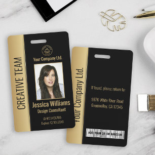 Tarjeta De Identificación Identificación de lujo negra personalizada para em