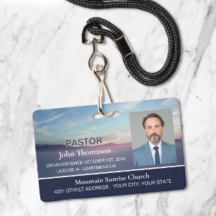 Tarjeta De Identificación Identificación de membresía de la Iglesia Azul del