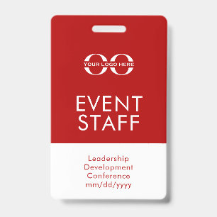 Tarjeta De Identificación Identificación de personal de evento