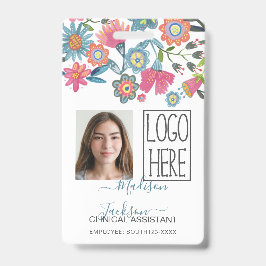 Tarjeta De Identificación Identificación de plástico floral para damas