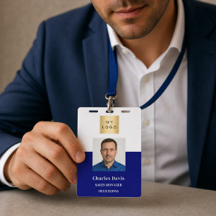 Tarjeta De Identificación identificación de seguridad de la empresa de foto