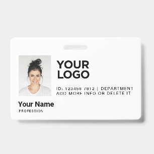 Tarjeta De Identificación Identificación de seguridad moderna para empleados