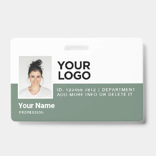 Tarjeta De Identificación Identificación de Seguridad Moderna para Empleados