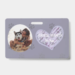 Tarjeta De Identificación Identificación de terapia personalizada con foto y
