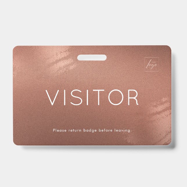 Tarjeta De Identificación Identificación de visitante empresarial de bronce  (Parte frontal)