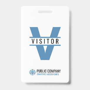 Tarjeta De Identificación Identificación de Visitante Moderna