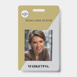 Tarjeta De Identificación Identificación del empleado Foto Código QR Código 