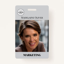 Tarjeta De Identificación Identificación del empleado Foto Código QR Insigni