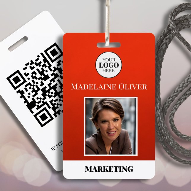 Tarjeta De Identificación Identificación del empleado Foto Código QR Insigni (Subido por el creador)