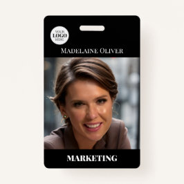 Tarjeta De Identificación Identificación del empleado Foto Código QR Insigni