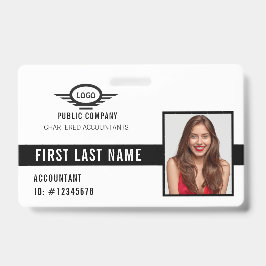 Tarjeta De Identificación Identificación del nombre de la foto del logotipo 