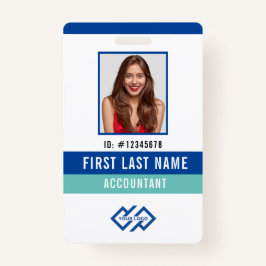 Tarjeta De Identificación Identificación del nombre de la foto del logotipo 