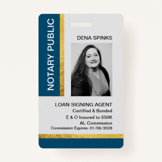 Tarjeta De Identificación Identificación del Notario Público