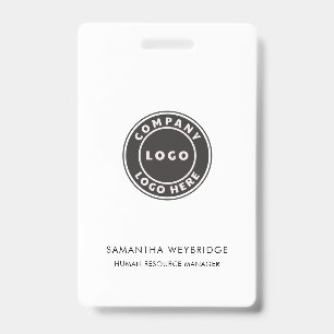 Tarjeta De Identificación Identificación del personal de la empresa con logo