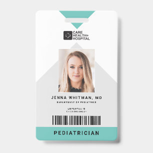 Tarjeta De Identificación Identificación del personal médico Arrow + Código