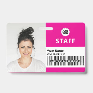 Tarjeta De Identificación Identificación empresarial fucsia Identificación d