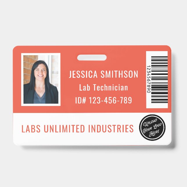 Tarjeta De Identificación Identificación escolar o comercial con insignia na (Parte frontal)