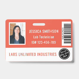 Tarjeta De Identificación Identificación escolar o comercial con insignia na