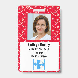 Tarjeta De Identificación Identificación, foto y nombre del empleado hospita