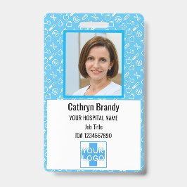 Tarjeta De Identificación Identificación, foto y nombre del empleado hospita