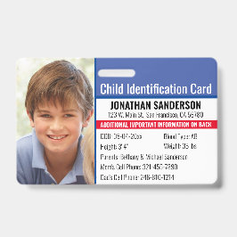 Tarjeta De Identificación Identificación Fotográfica Alergia de Emergencia T