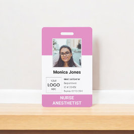 Tarjeta De Identificación Identificación fotográfica de empleado de atención