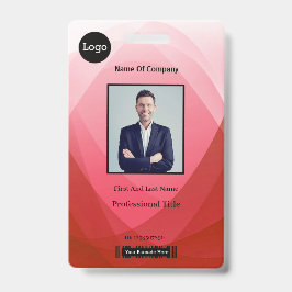 Tarjeta De Identificación Identificación fotográfica de empleado de resumen 