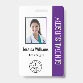 Tarjeta De Identificación Identificación fotográfica de empleado médico del
