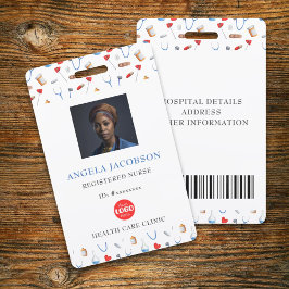 Tarjeta De Identificación Identificación fotográfica de enfermera registrada