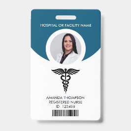 Tarjeta De Identificación Identificación fotográfica de enfermera registrada