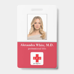 Tarjeta De Identificación Identificación fotográfica Empleado Hospital Profe