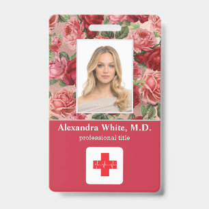Tarjeta De Identificación Identificación fotográfica Empleado Hospital Profe