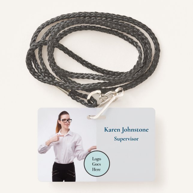 Tarjeta De Identificación Identificación fotográfica Identificación del logo (Anverso son cordón)