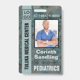 Tarjeta De Identificación Identificación fotográfica médica con estilo pictó
