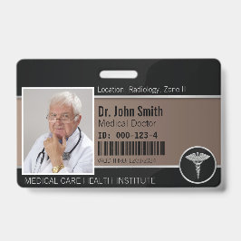 Tarjeta De Identificación Identificación fotográfica médica profesional de p