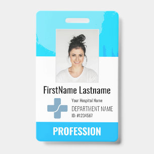 Tarjeta De Identificación Identificación fotográfica personalizada de médico
