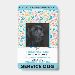 Tarjeta De Identificación Identificación fotográfica personalizada de perro