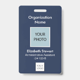 Tarjeta De Identificación Identificación fotográfica y logotipo de los emple