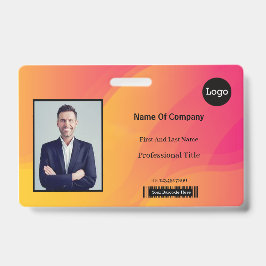Tarjeta De Identificación Identificación ID de Negocios Abstracta Arcoíris