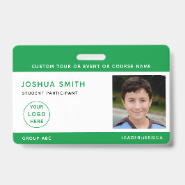 Tarjeta De Identificación Identificación Infantil con Foto para Evento Music