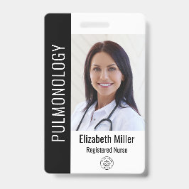 Tarjeta De Identificación Identificación médica de empleado de hospital negr