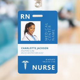 Tarjeta De Identificación Identificación médica de enfermera registrada RN
