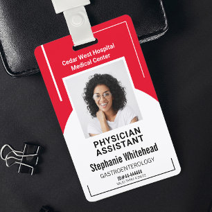 Tarjeta De Identificación Identificación médica del empleado del hospital ro
