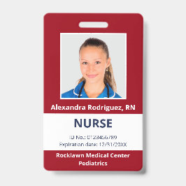 Tarjeta De Identificación Identificación médica personalizada de empleado co