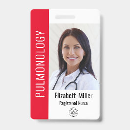 Tarjeta De Identificación Identificación médica roja del empleado del hospit